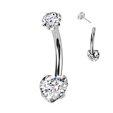 CZ Heart Prong Set