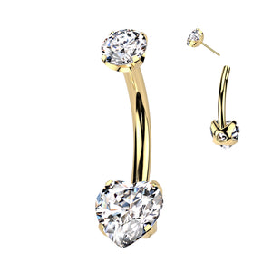 CZ Heart Prong Set