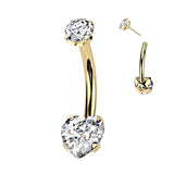 CZ Heart Prong Set