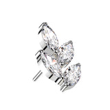 Marquise CZ Leaf Top