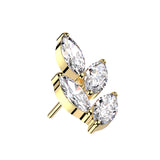 Marquise CZ Leaf Top