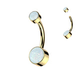 Double Round Opal Bezel Set