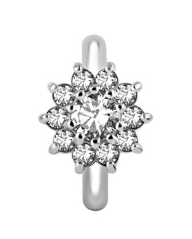 CoCr jewelled hinged belly clicker ring