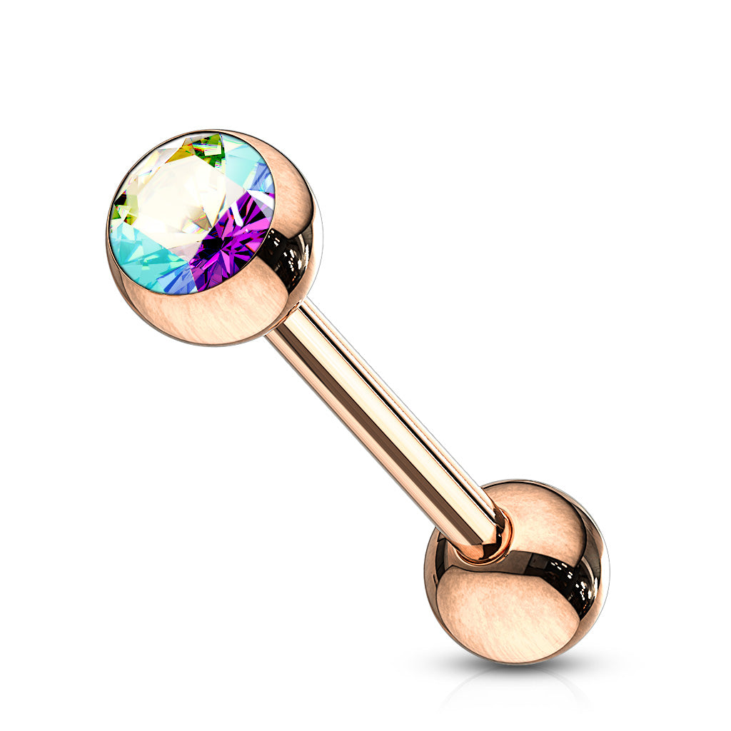 Rose Gold IP Tongue Barbell