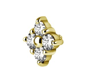24k gold plated internal jewelled attachment