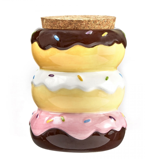 Donut Ceramic Stash Jar